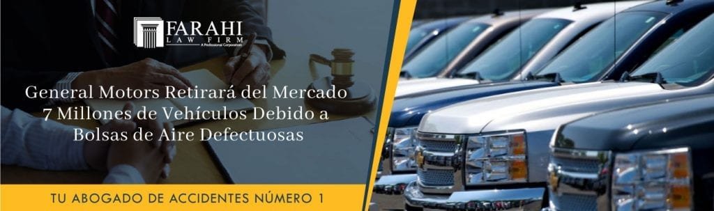 General Motors retirará del mercado 7 millones de vehículos debido a bolsas de aire defectuosas