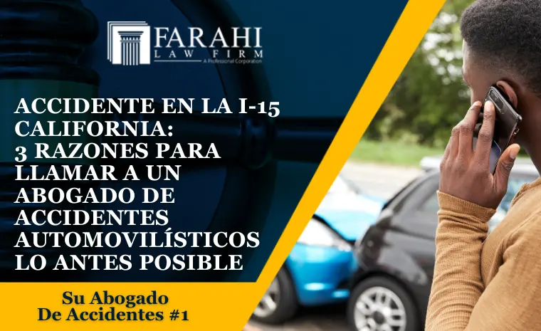 accidente en la I-15 California