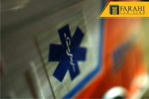 ambulance and van collision in California