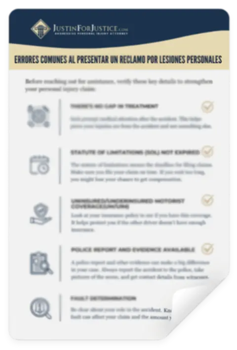 Personal Injury Claims Checklist Image ES