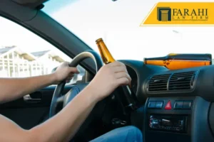 Beer bottles in car